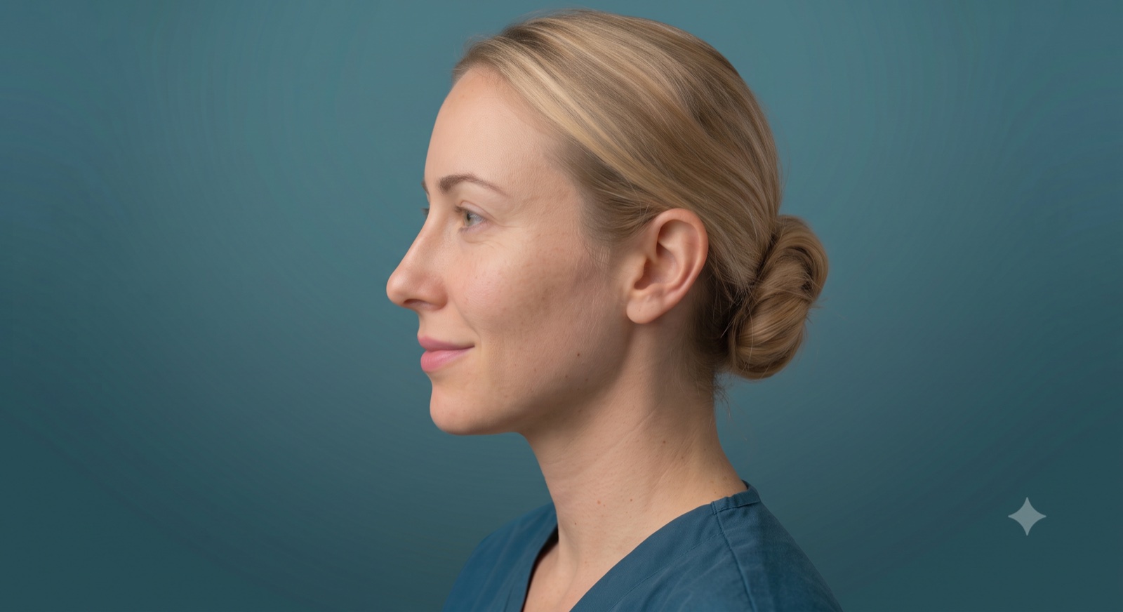 Après rhinoplastie — résultat patient